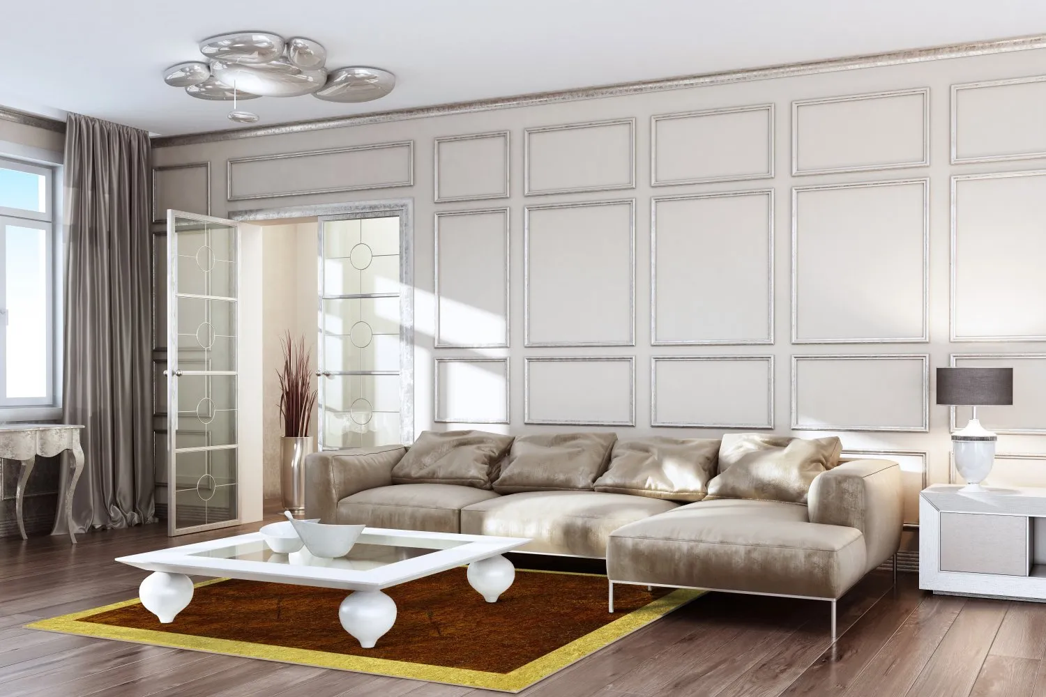 Rundt tæppe - Eliz (brun)