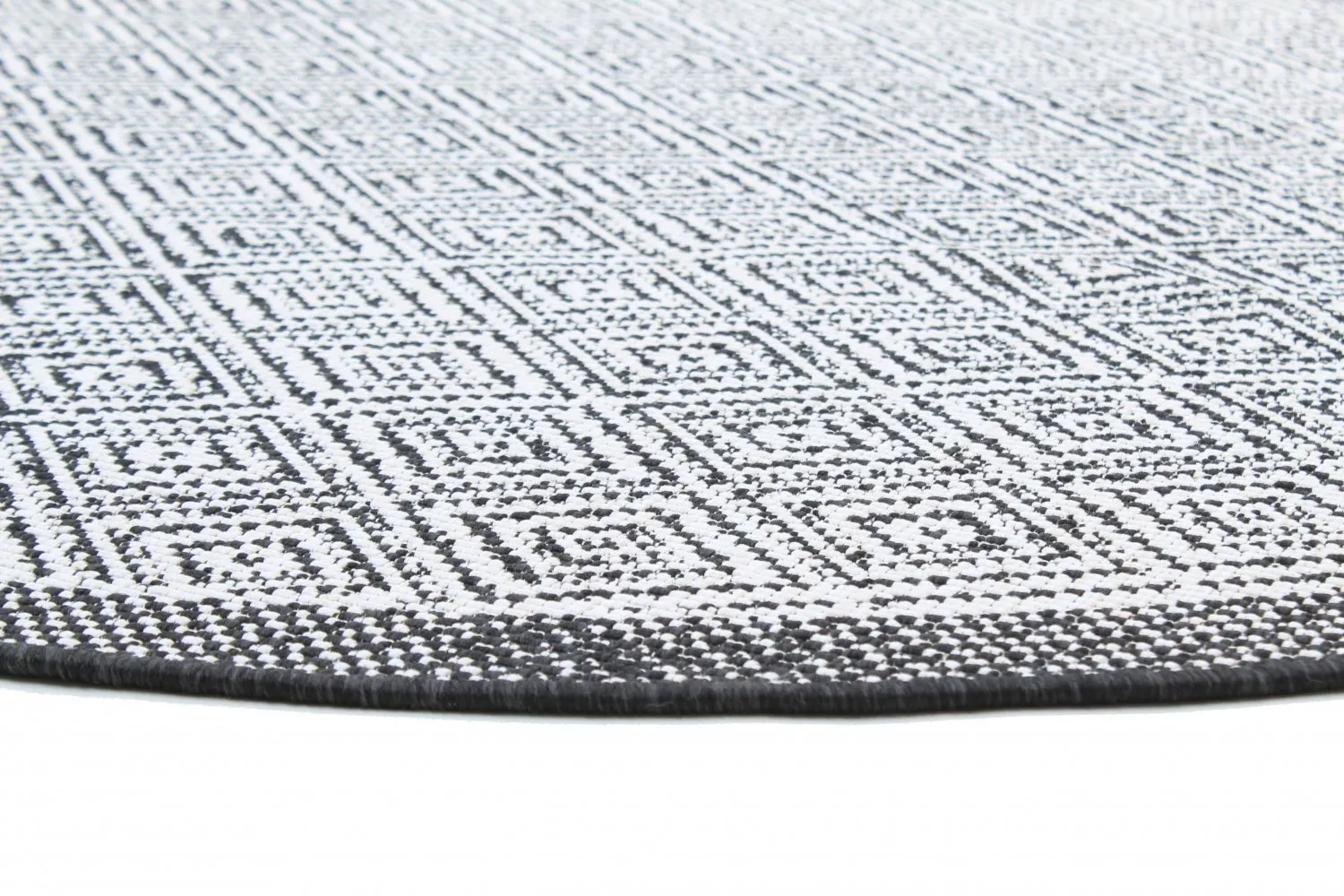 Rundt tæppe - Monsaraz (sort)