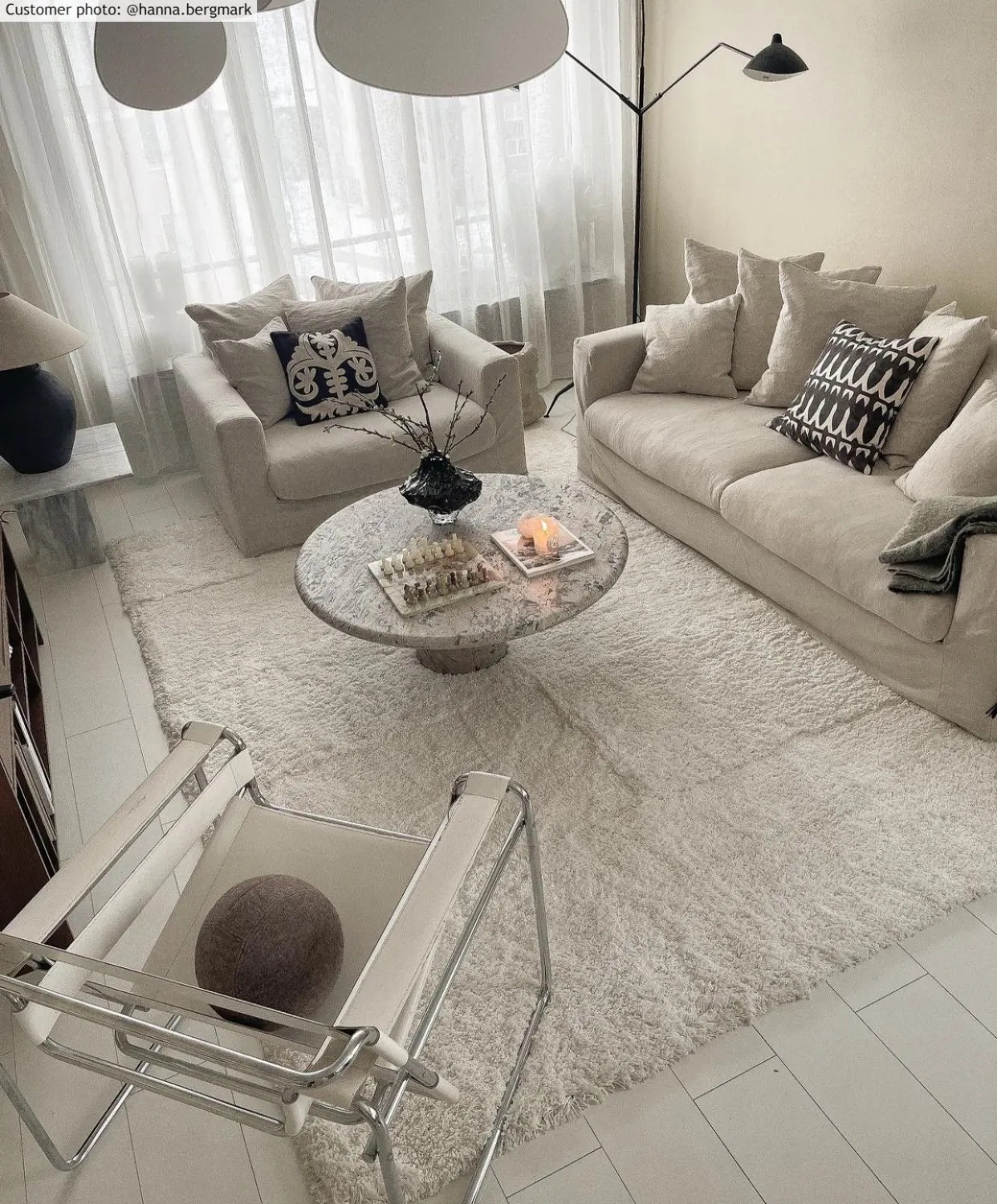 Ryatæpper - Cannes (hvid)