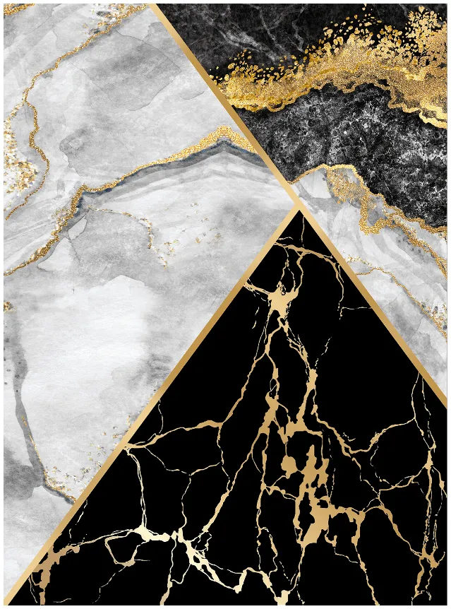Wilton-tæppe - Cassa (grå/sort/guld)