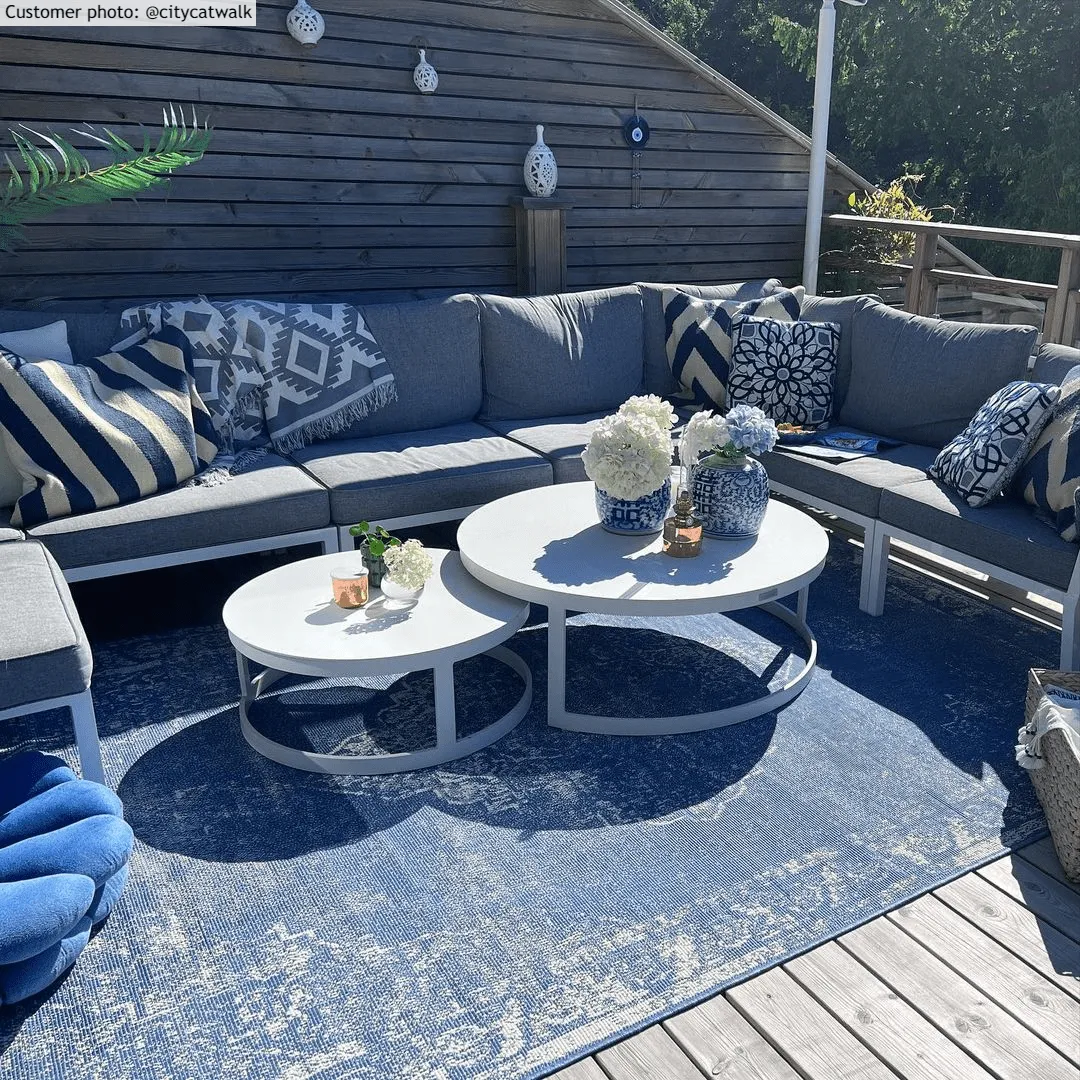 Tæpper til indendørs/udendørs brug - Brussels Weave (blå)