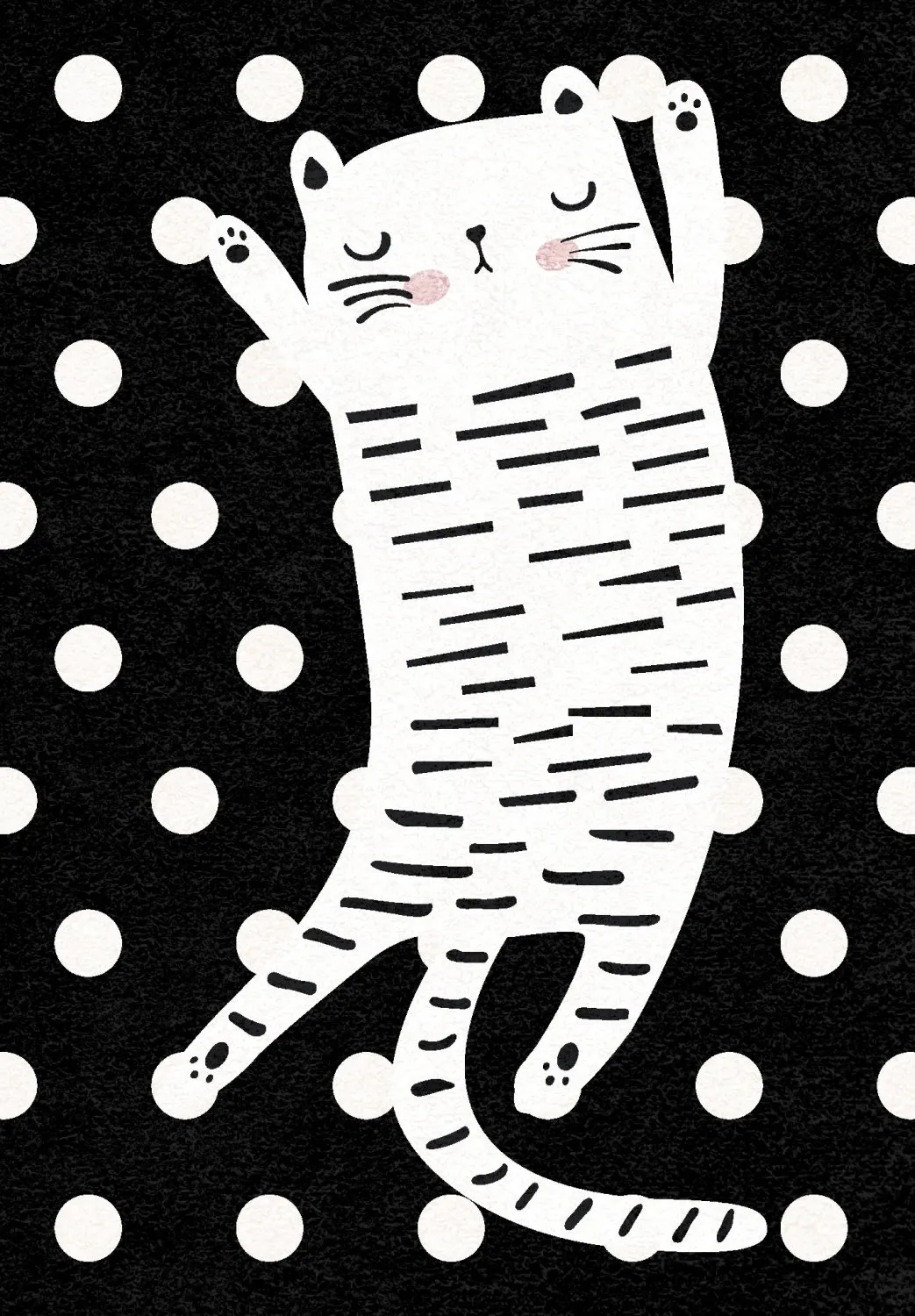Børnetæppe - Sleepy Kitten (multi)