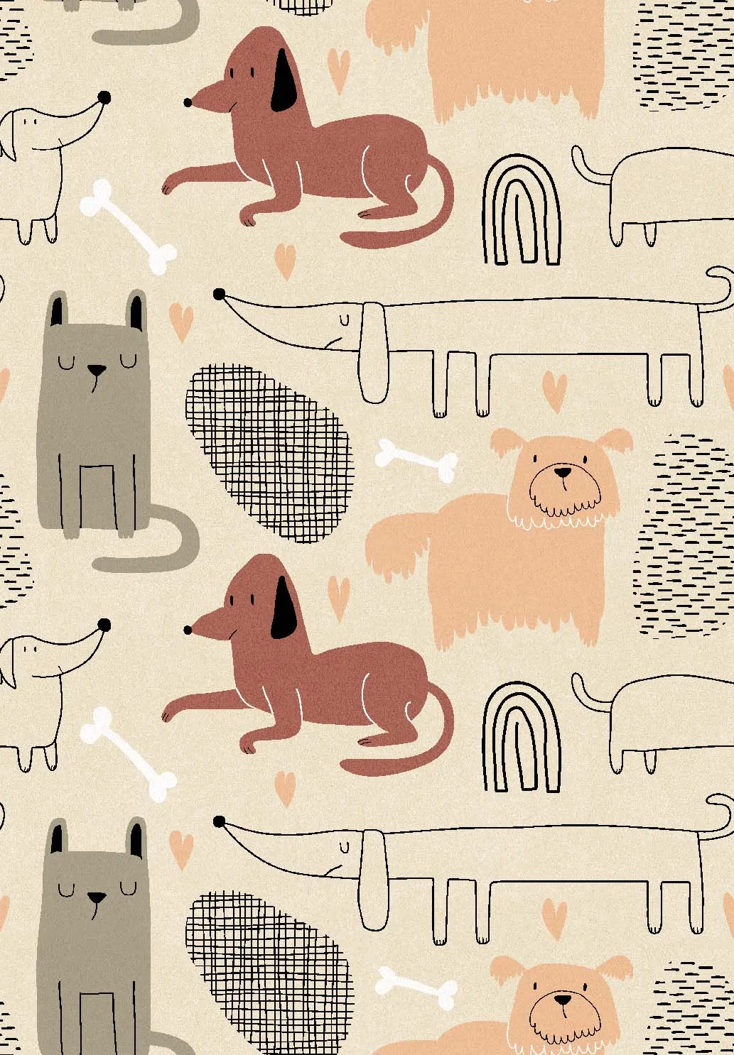 Børnetæppe - Cats and dogs (multi)