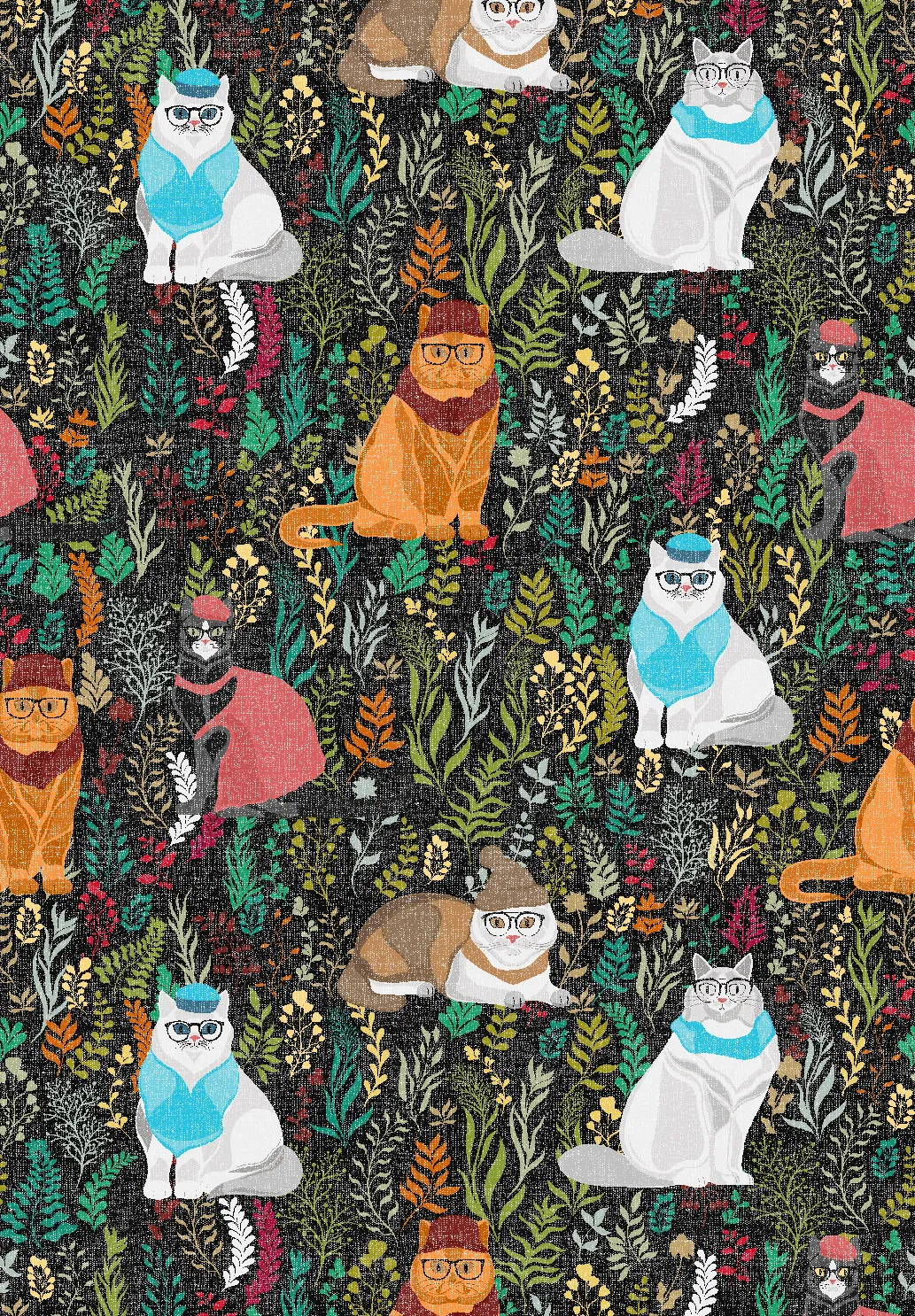 Børnetæppe - Cats (multi)