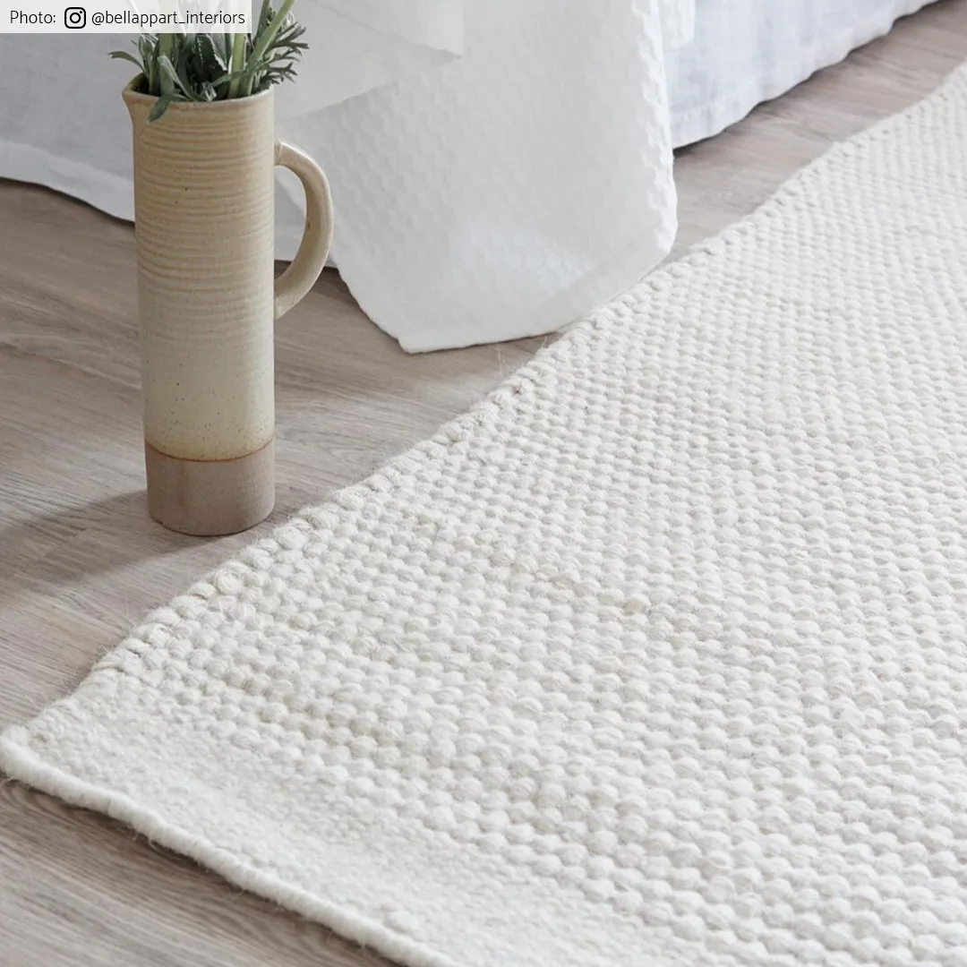 Uldtæppe - Coastal (hvid)