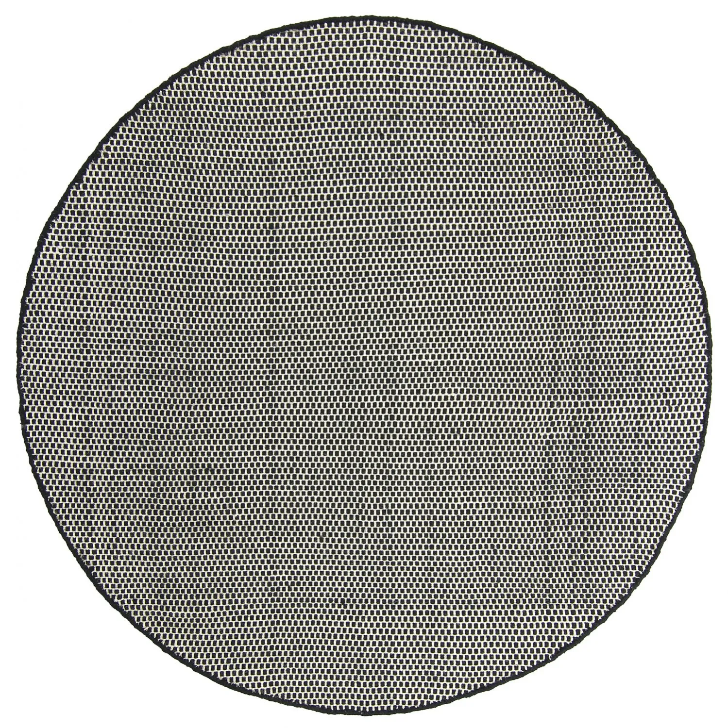 Runde tæpper - Coastal (sort/hvid)