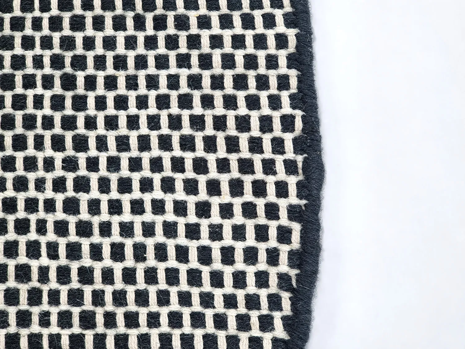 Runde tæpper - Coastal (sort/hvid)