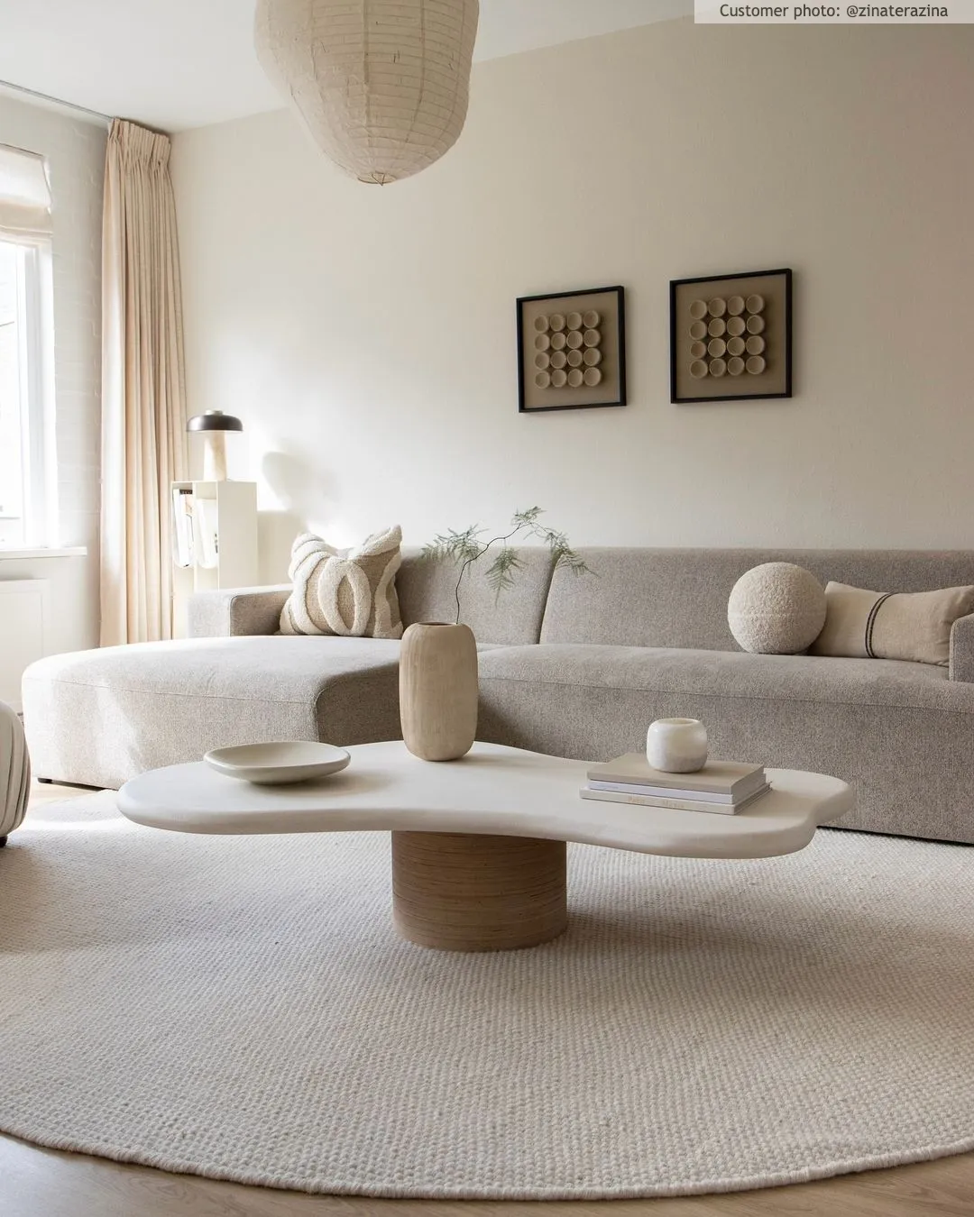 Runde tæpper - Coastal (cream)