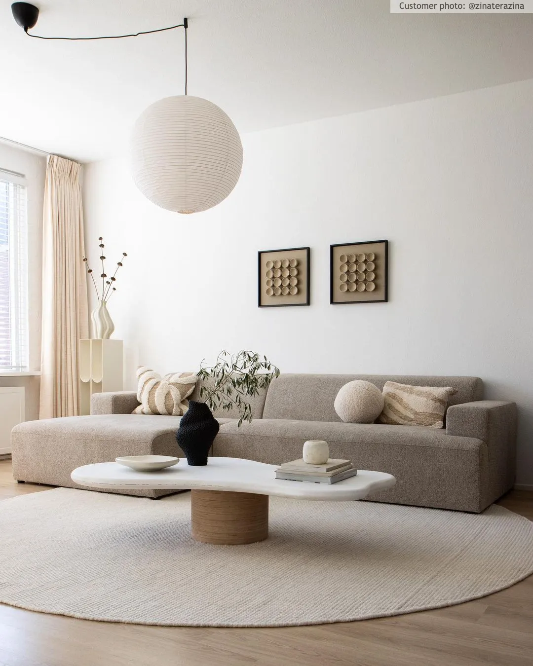 Runde tæpper - Coastal (cream)