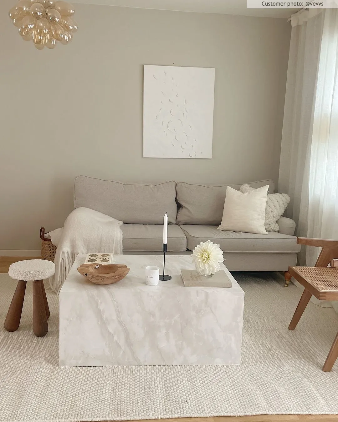 Uldtæppe - Coastal (hvid)