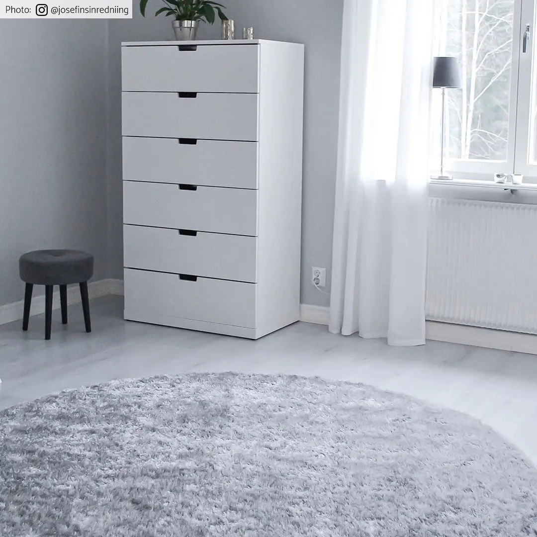 Runde tæpper - Cosy (silver)