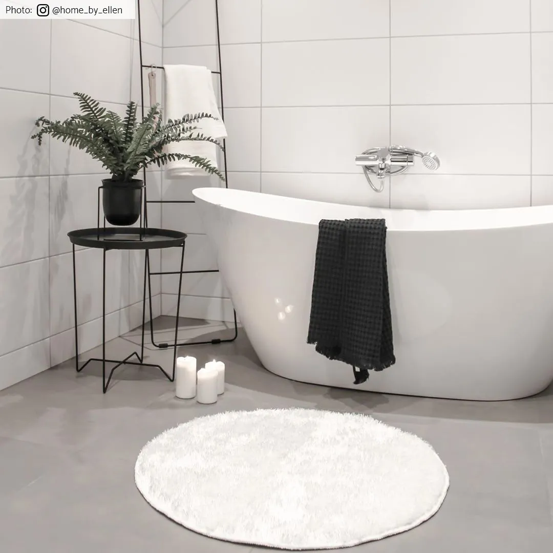 Runde tæpper - Cosy (hvid)