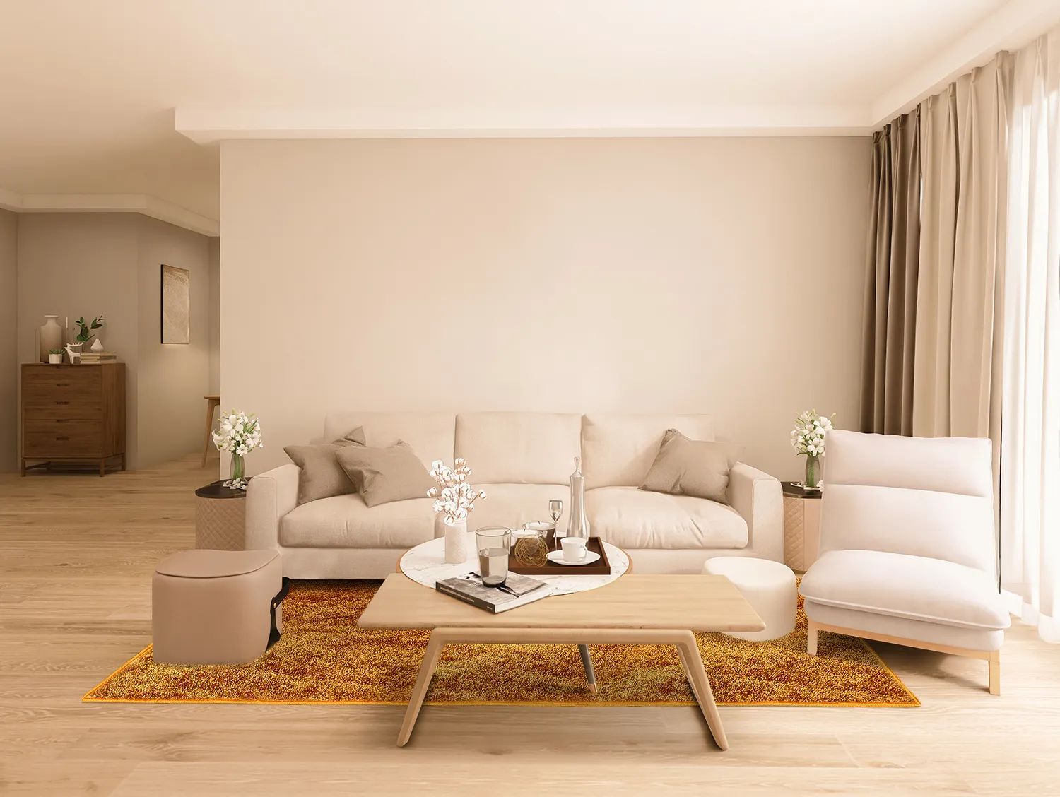 Ryatæpper - Cosy (ocher)