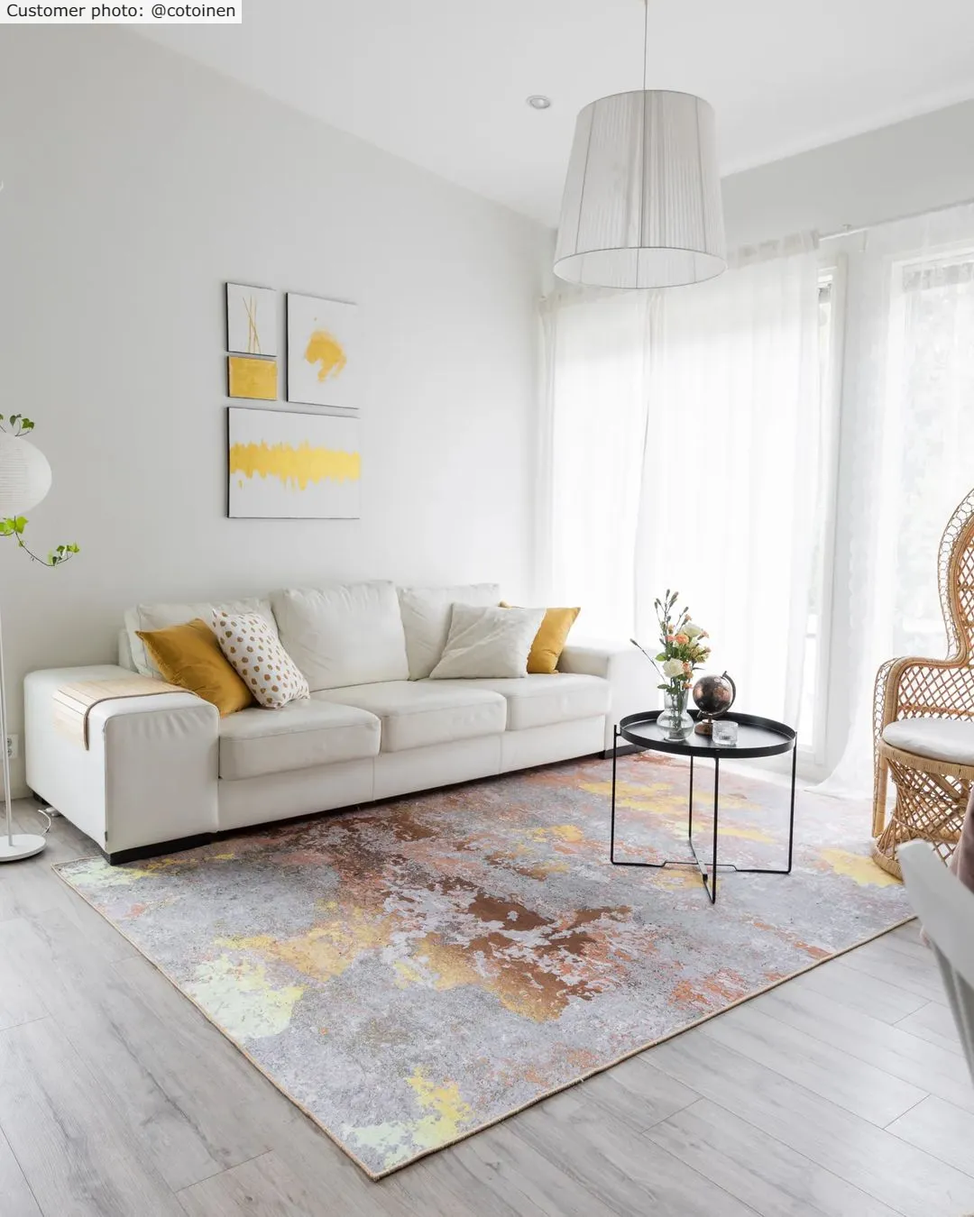 Wilton-tæppe - Elena (beige/guld)