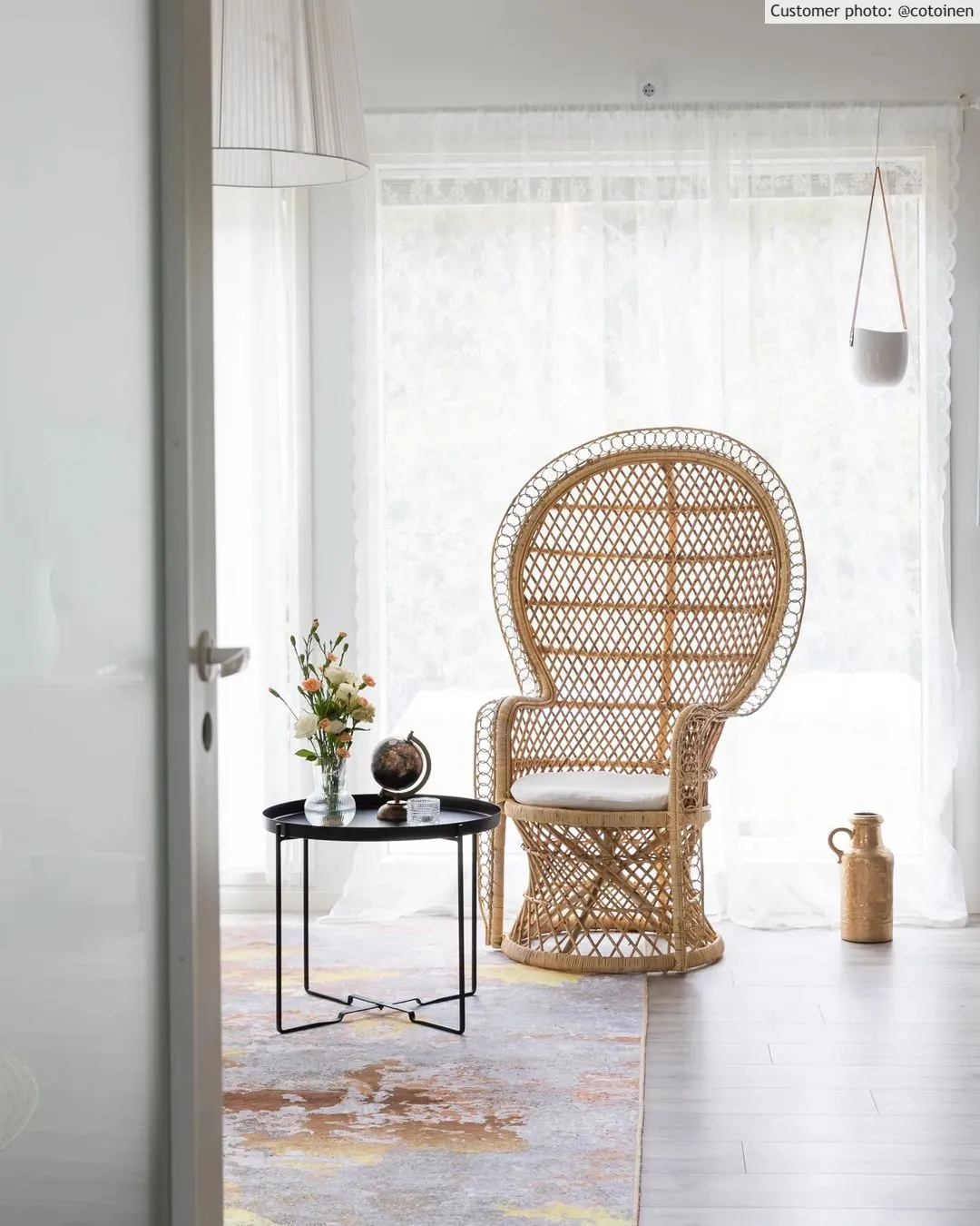 Wilton-tæppe - Elena (beige/guld)