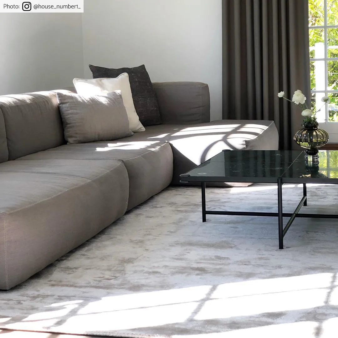 Viscose-tæppe - Jodhpur Special Luxury Edition (lysegrå/beige)