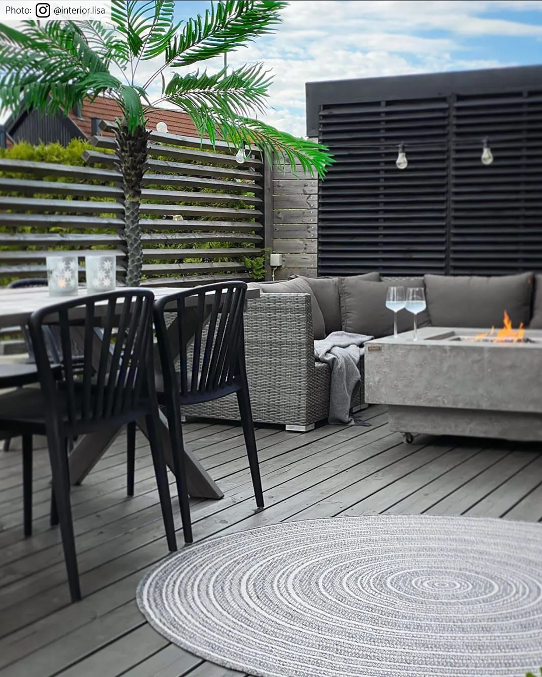 Rundt tæppe - Brussels Weave (grå)