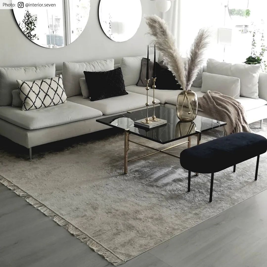 Wilton-tæppe - Art Silk (lysegrå/beige)