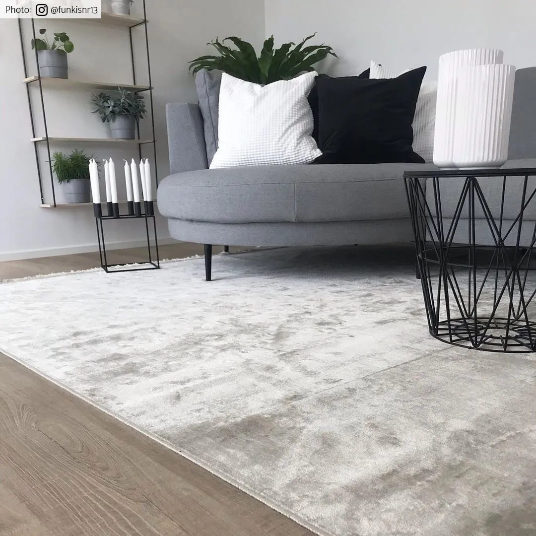 Wilton-tæppe - Art Silk (lysegrå/beige)