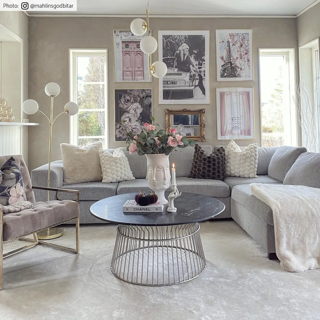 Wilton-tæppe - Art Silk (lysegrå/beige)