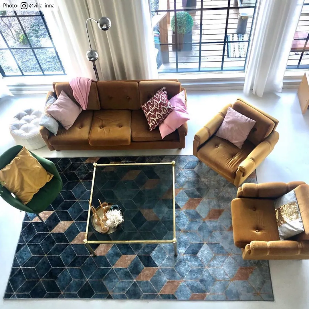 Wilton-tæppe - Brigooda (blå)