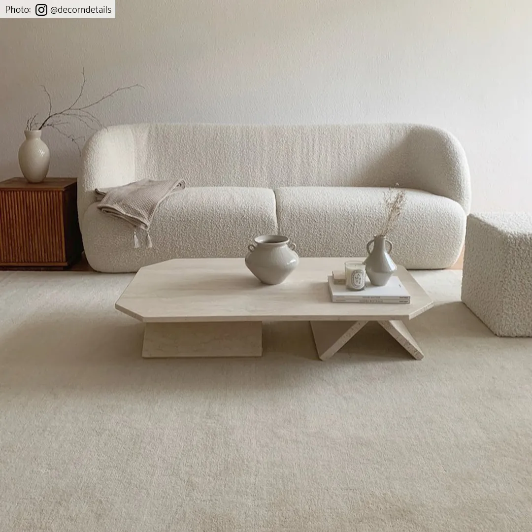 Uldtæppe - Ella (creme)