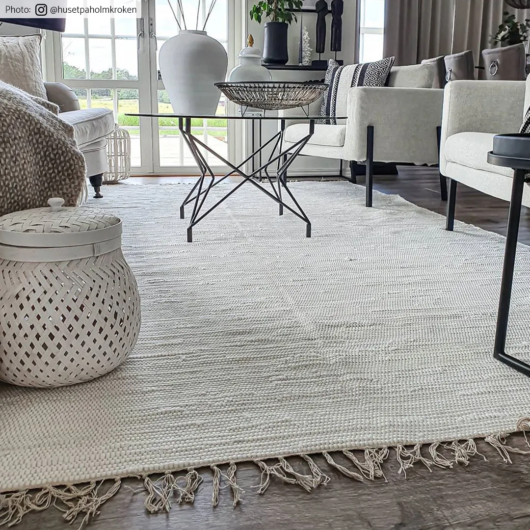 Kludetæppe - Silje (hvid)