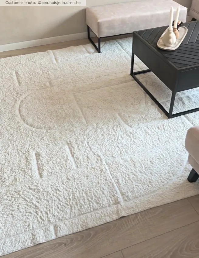 Ryatæpper - Cremona Natural Cotton Shaggy (offwhite)