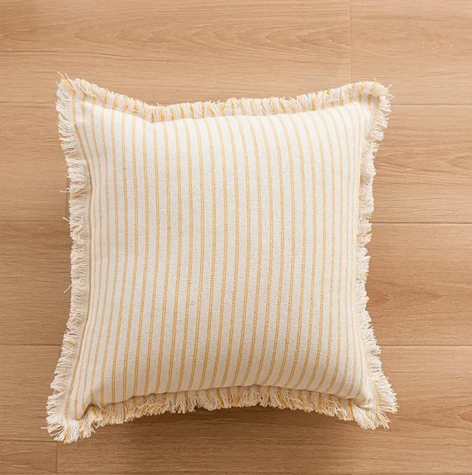 Pudebetræk - Fringed (gul)