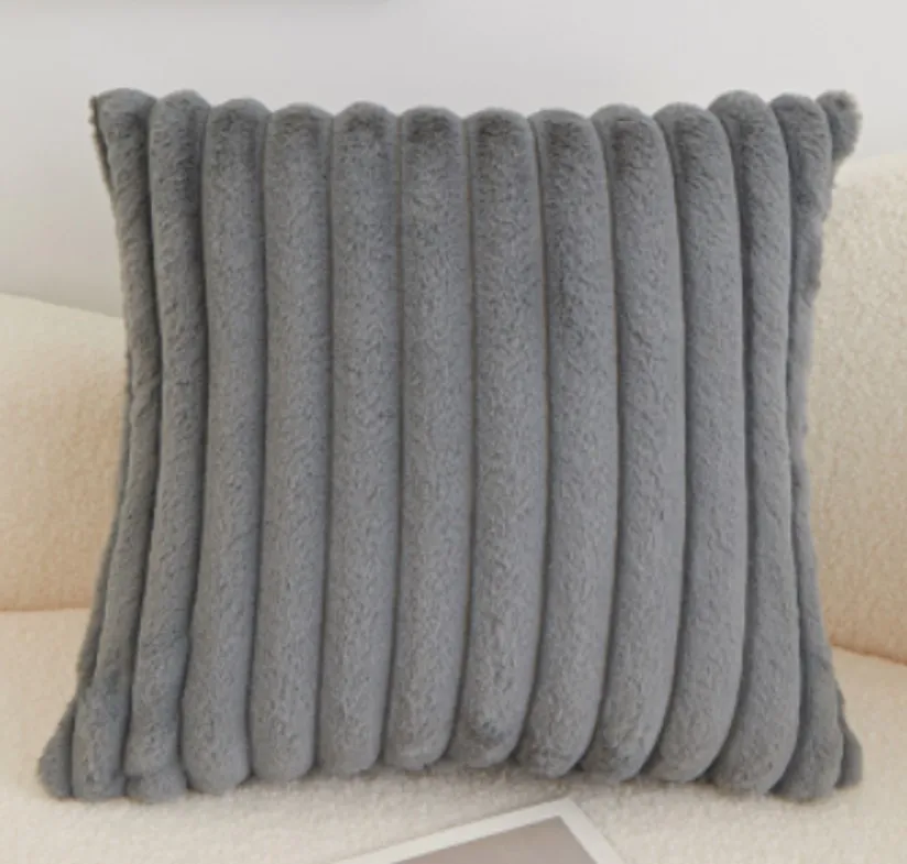 Pudebetræk - Soft stripes (grå)