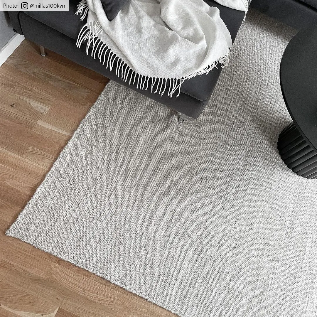 Uldtæppe - Dhurry (natur)