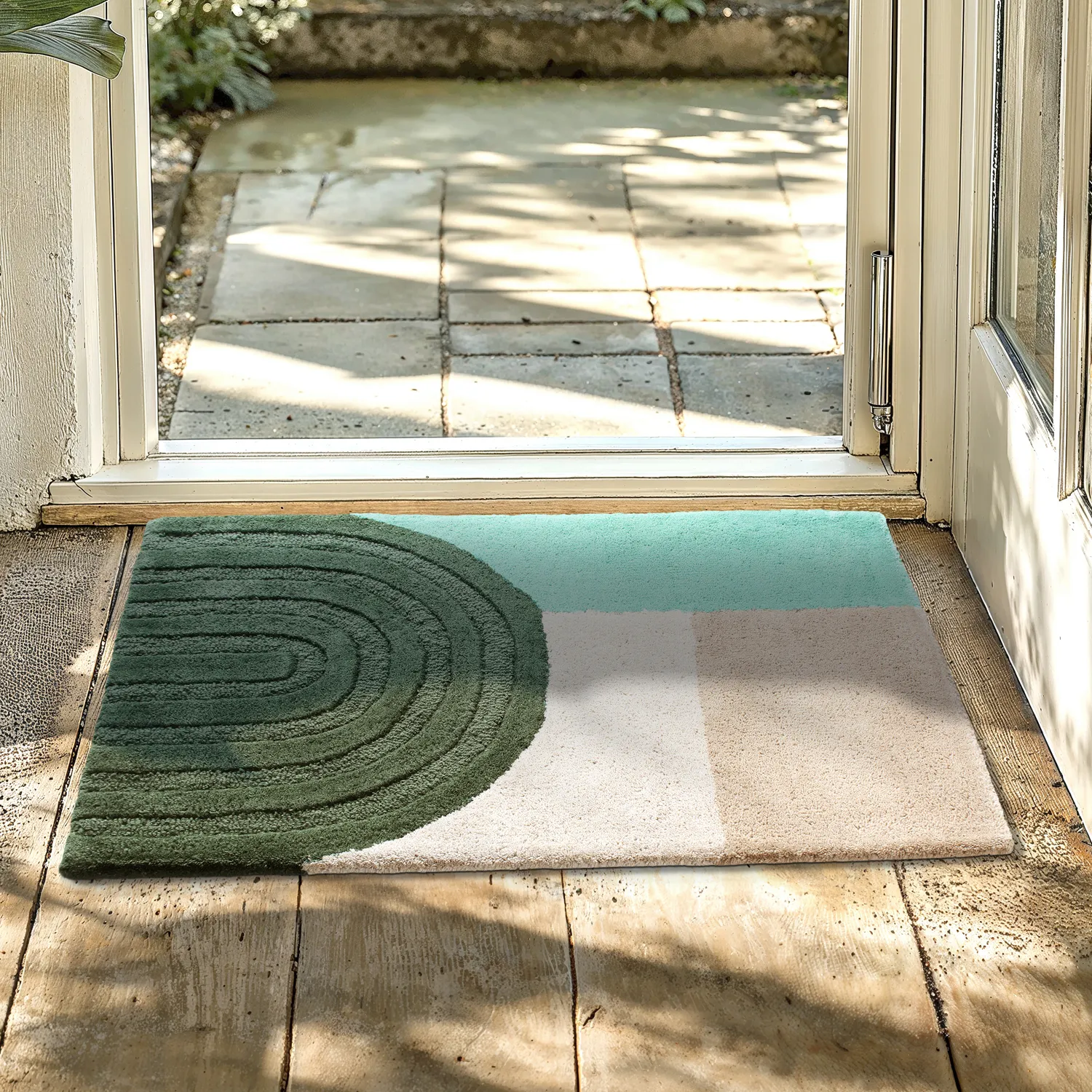 Dørmåtte - Anila (grøn/multi)