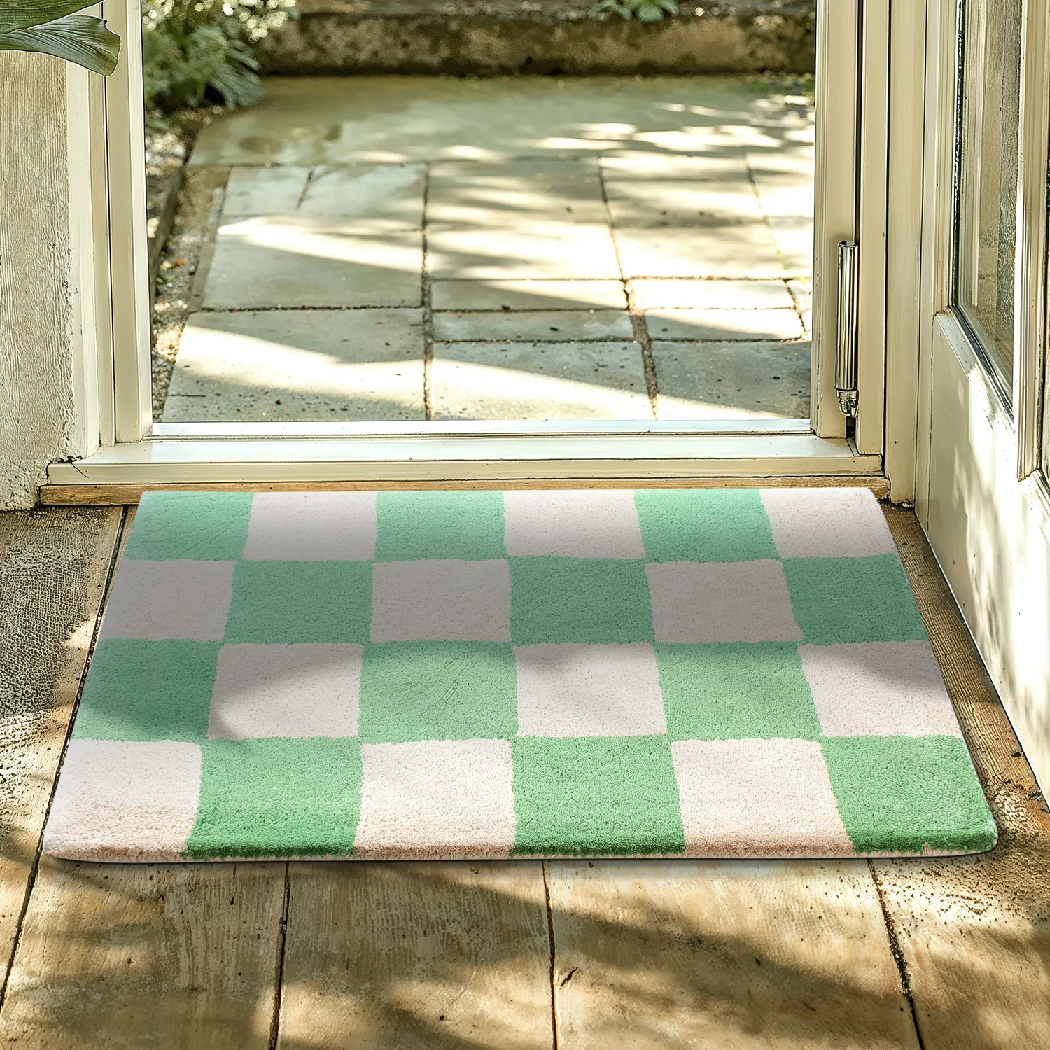 Dørmåtte - Lovre (grøn/beige)