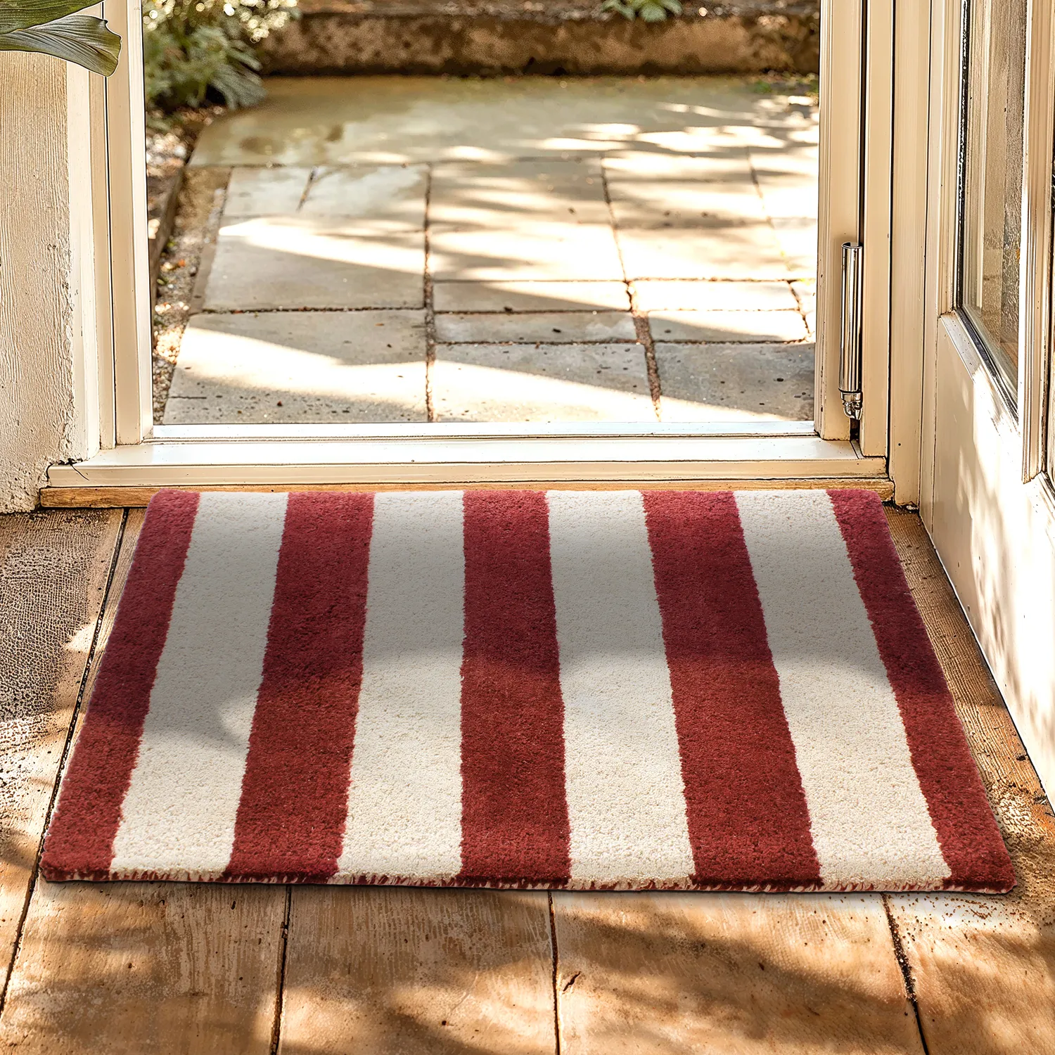 Dørmåtte - Maida (bordeaux/beige)