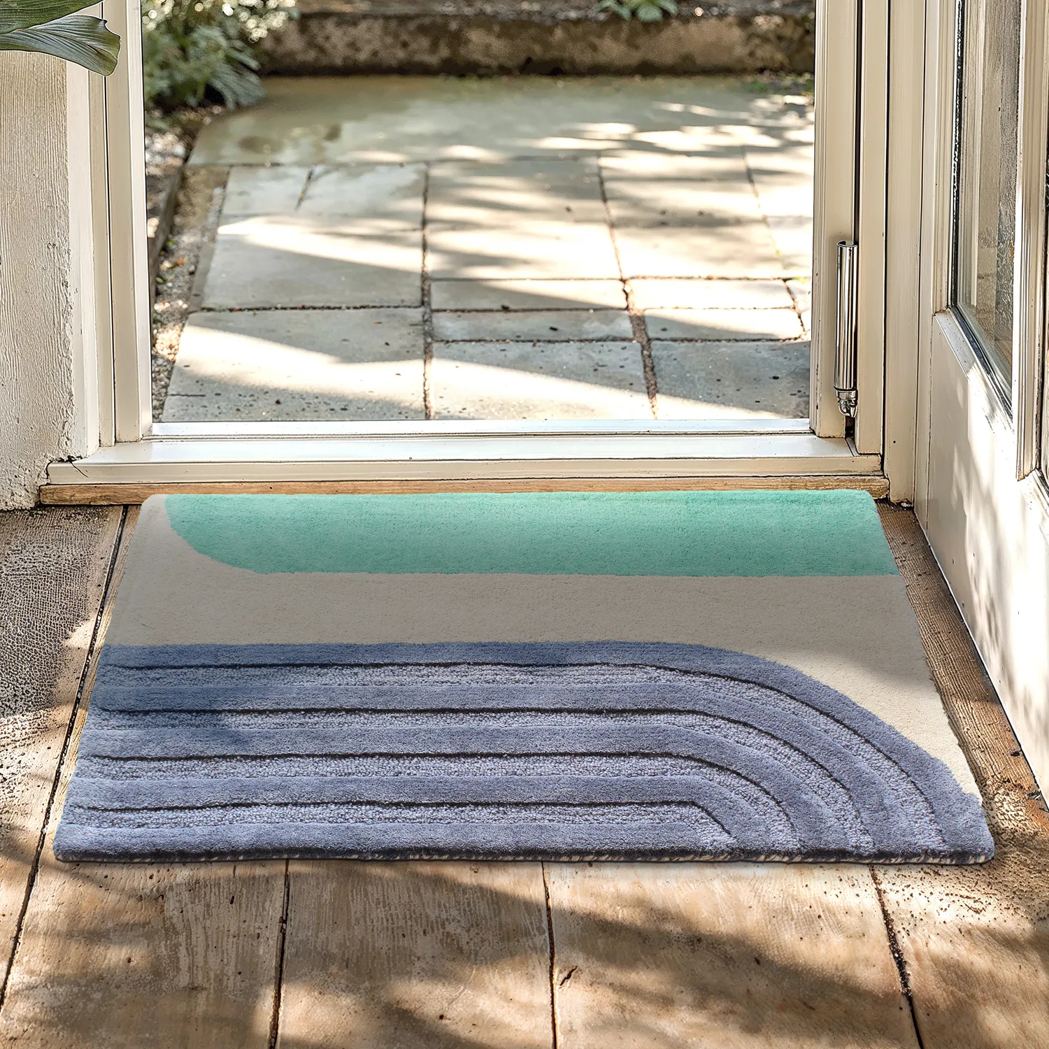 Dørmåtte - Nadire (blå/multi)