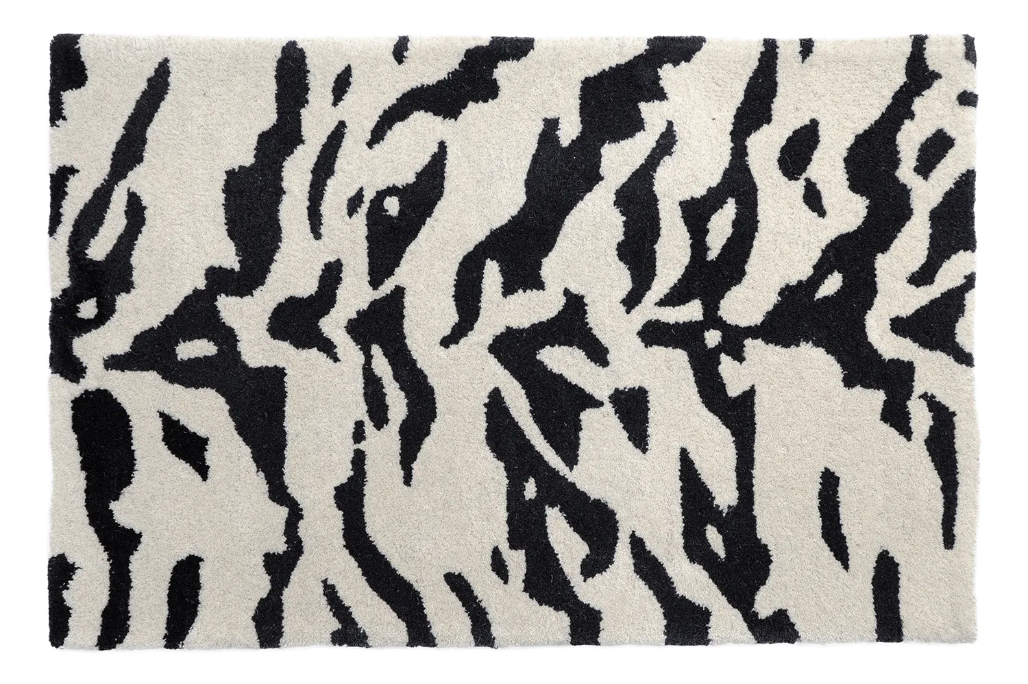 Dørmåtte - Zebra Tufted Wool Premium (hvid/sort)