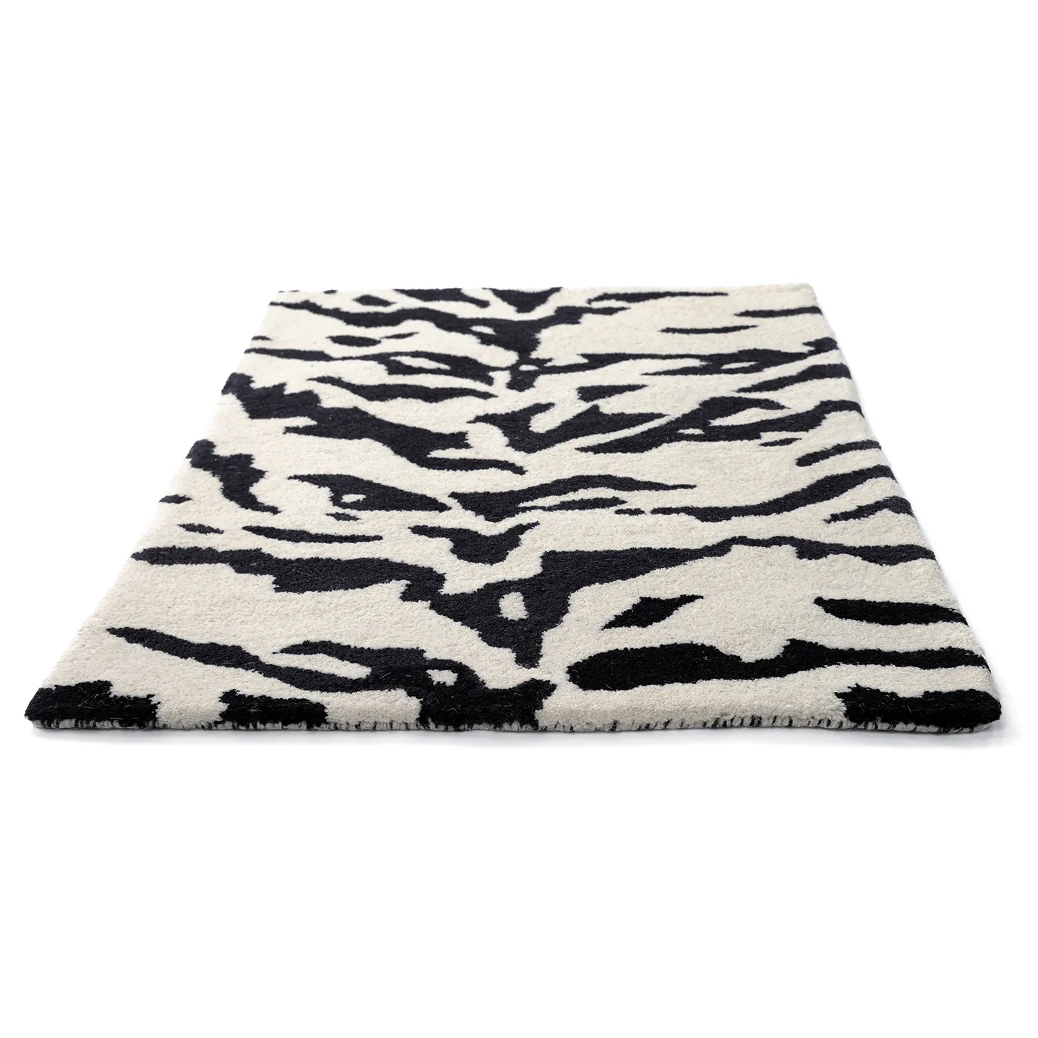 Dørmåtte - Zebra Tufted Wool Premium (hvid/sort)