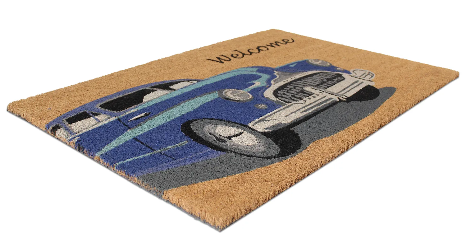 Dørmåtte - Car (blå)