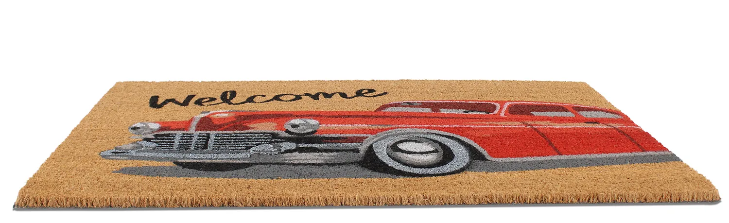 Dørmåtte - Car (rød)