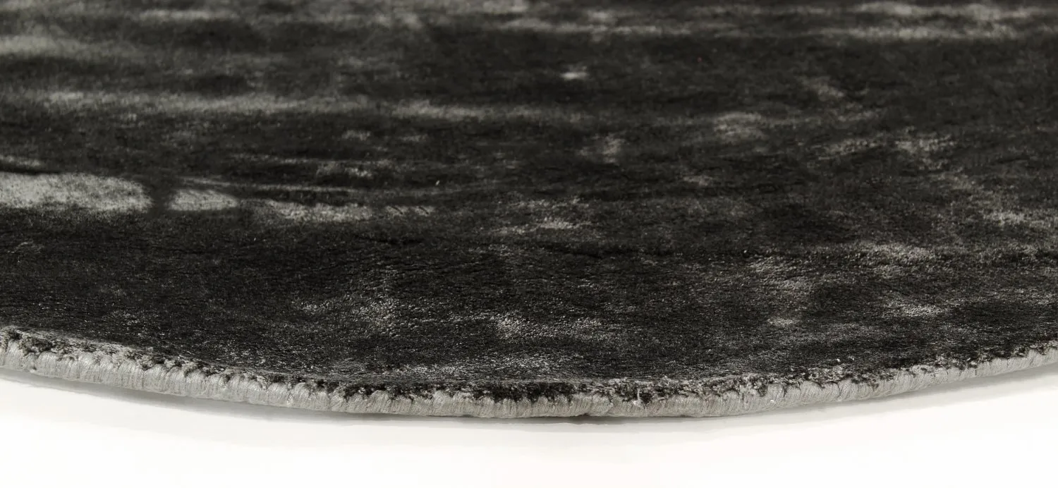 Rundt tæppe - Jodhpur Special Luxury Edition (sort)