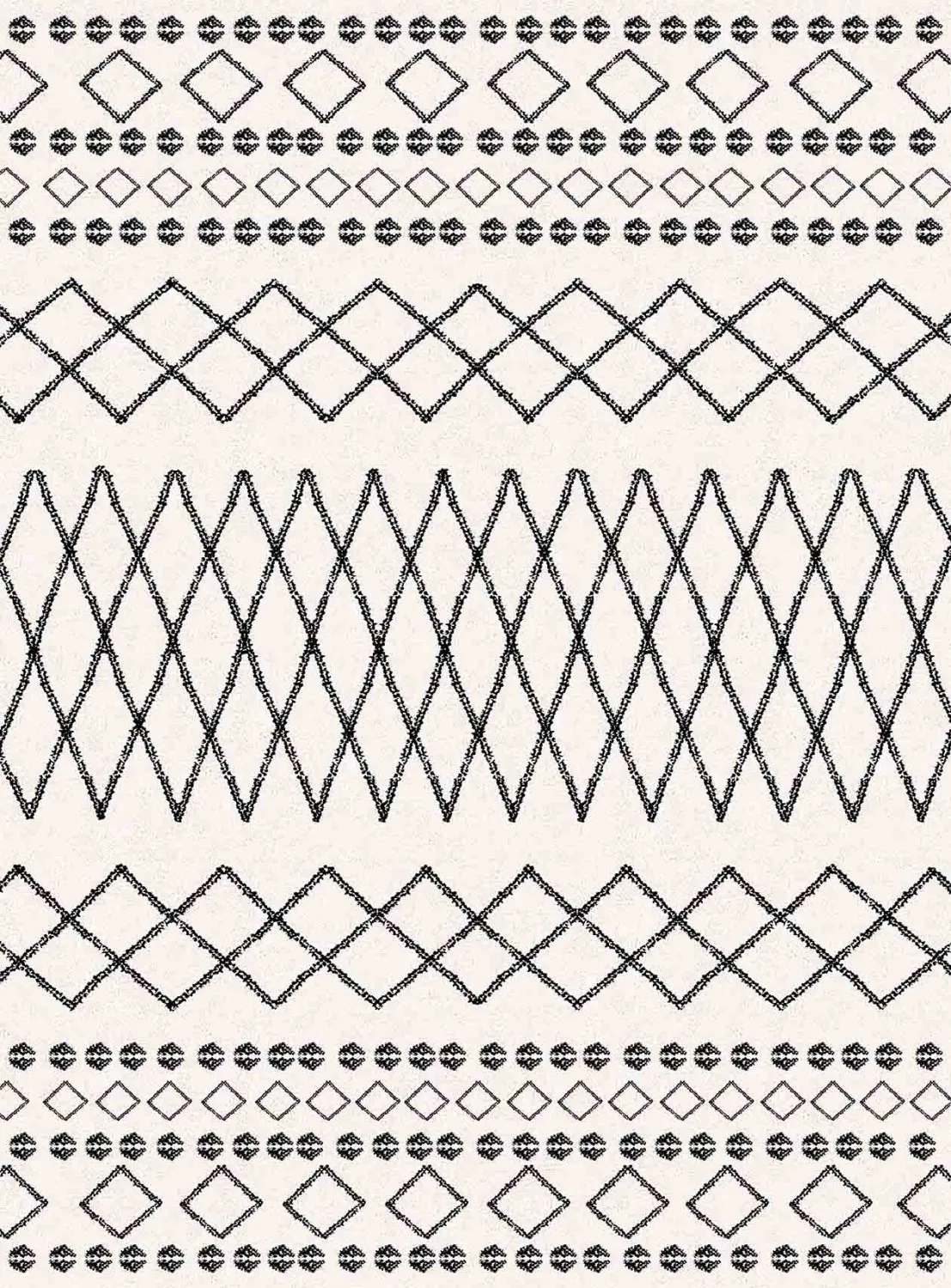 Wilton-tæppe - Safi (sort/hvid)