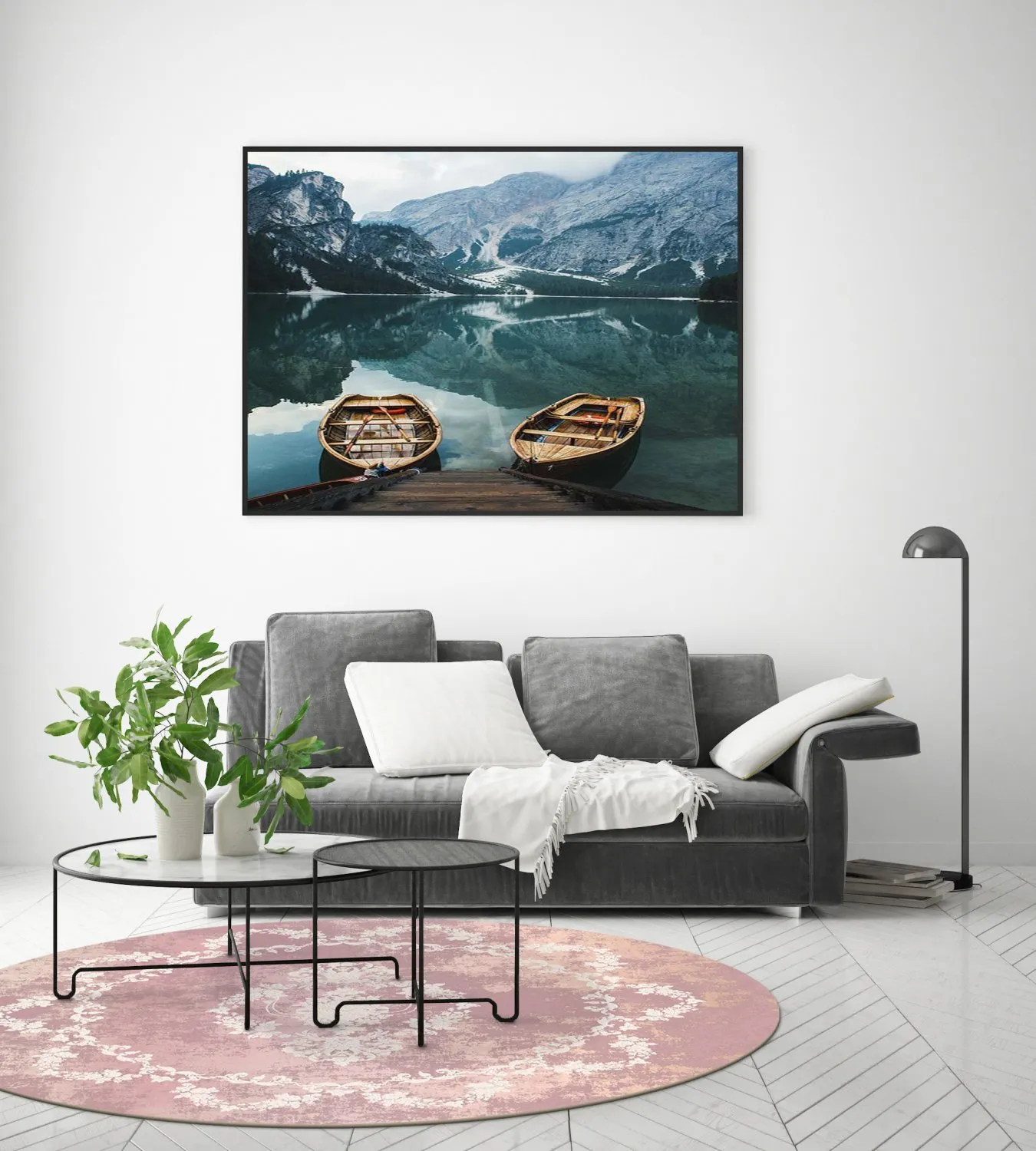 Rundt tæppe - Nefta (lyserød)