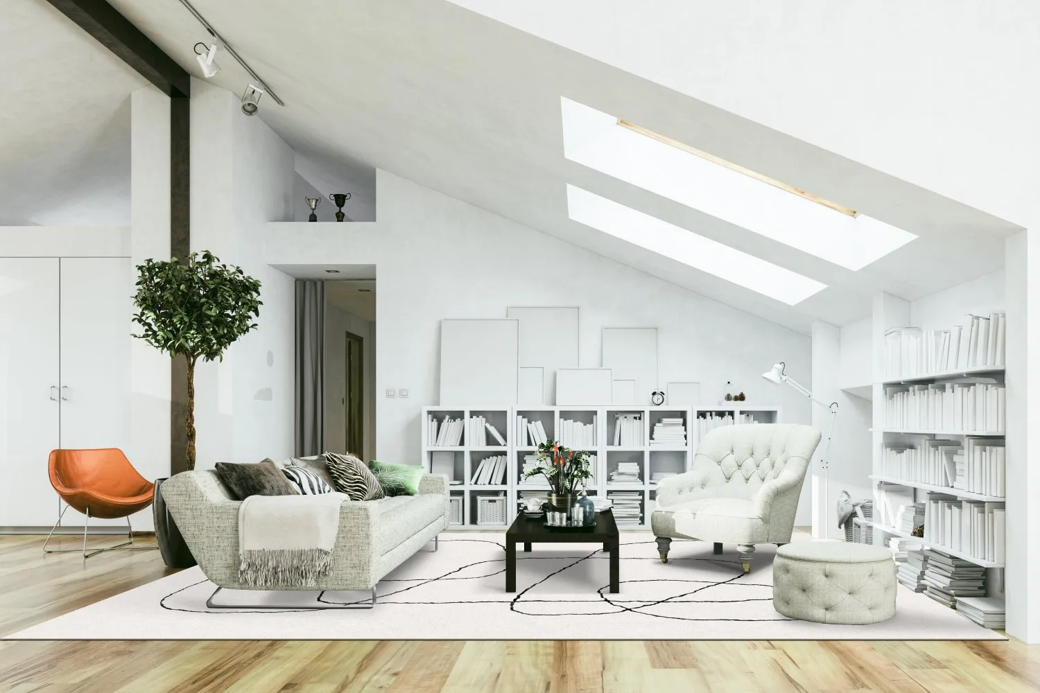 Wilton-tæppe - Rosetta (grå)