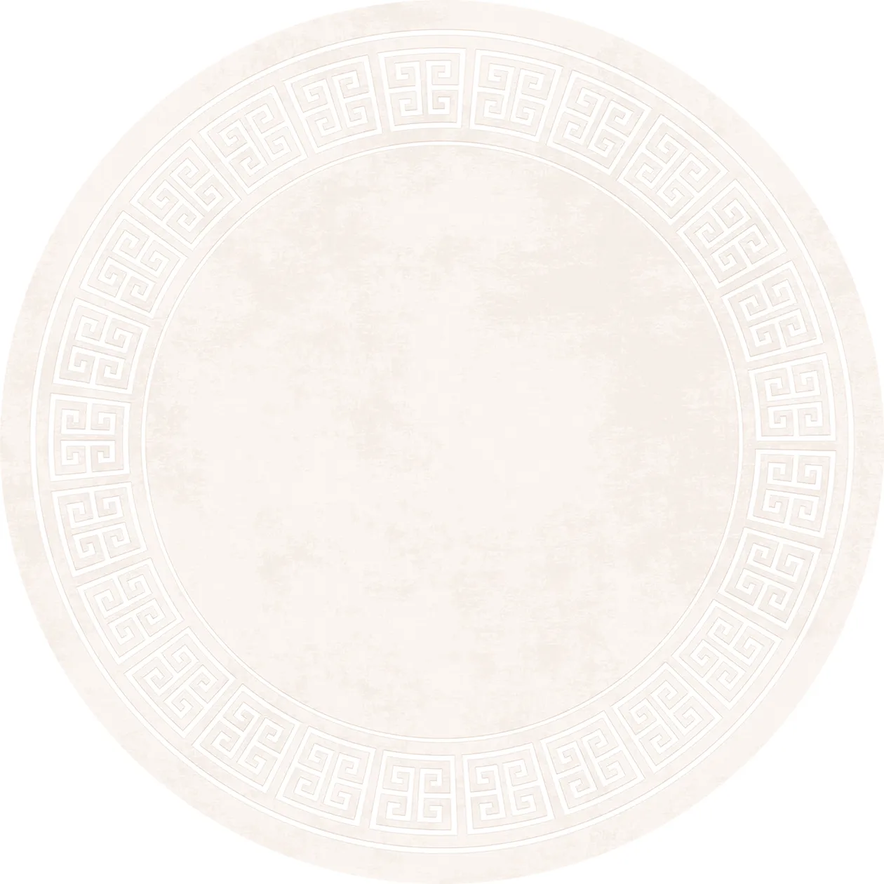 Rundt tæppe - Kuba (beige)