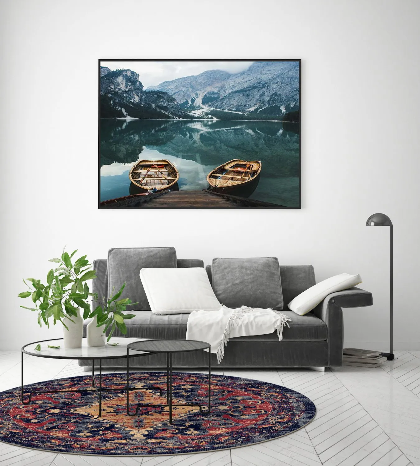 Rundt tæppe - Tabarka (multi)