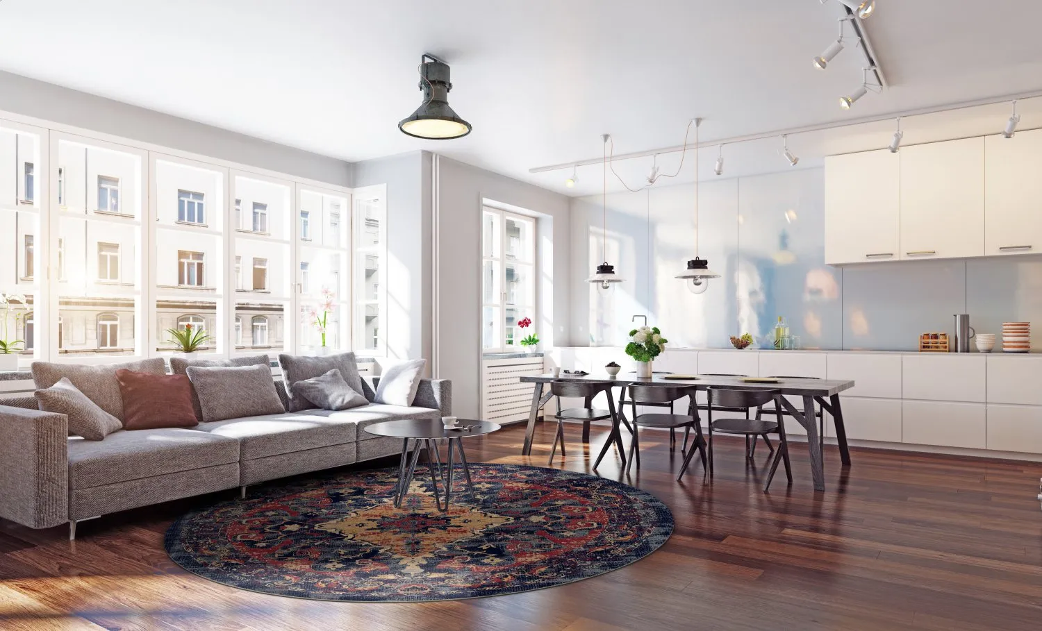 Rundt tæppe - Tabarka (multi)