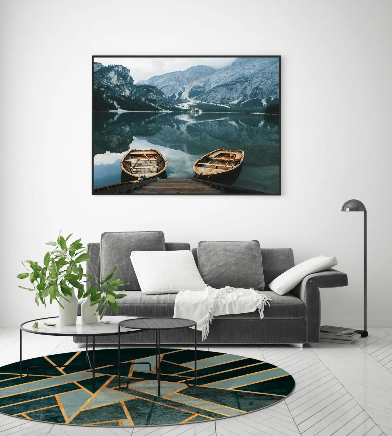 Rundt tæppe - Amasra (grøn)