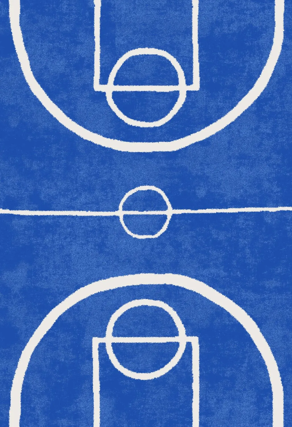 Børnetæppe - Basket (blå)