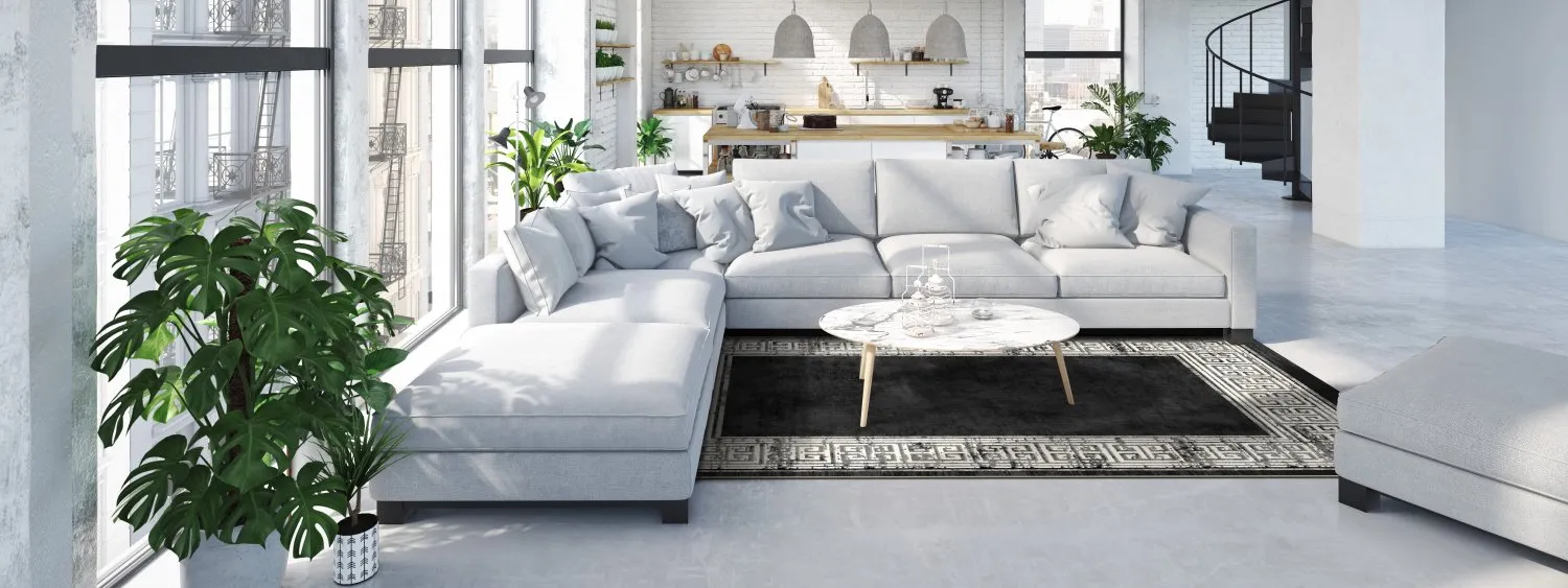 Wilton-tæppe - Tilos (sort/hvid)