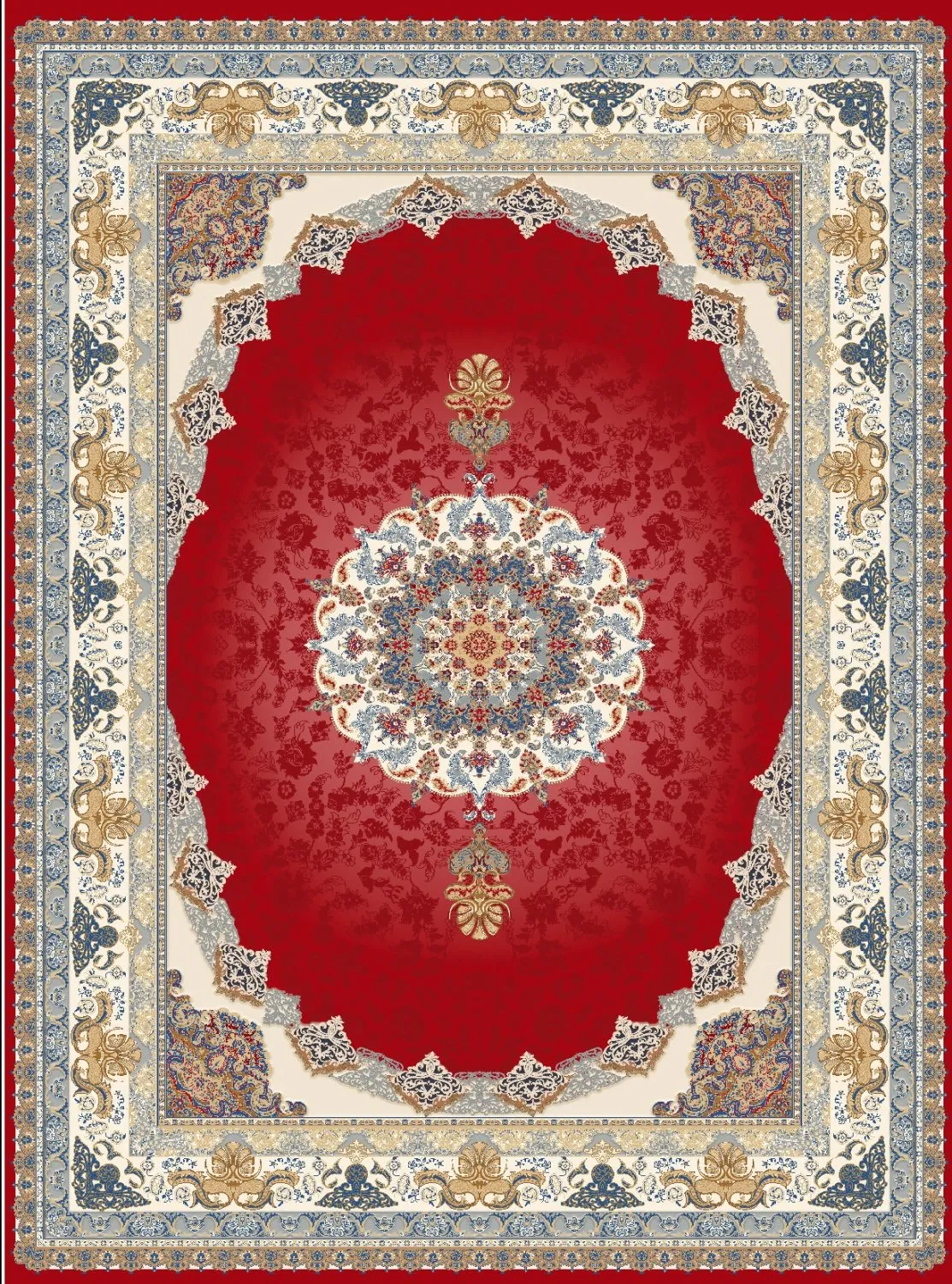 Wilton-tæppe - Lukla (rød)